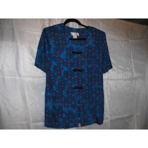 Pride and Joy jacket, button closure, floral print very nice, padded shoulders